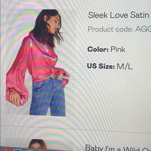 Sleek love satin cropped blouse